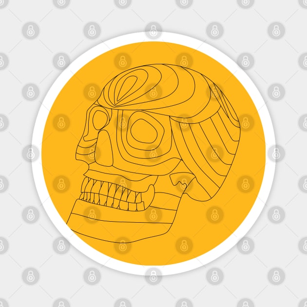 skull in sketch pattern vector ecopop Magnet by jorge_lebeau